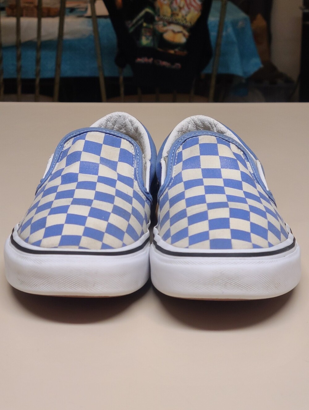 Vans Classic slip on checkerboard casual low top skateboard sneakers size 8 1/2 - Picture 2 of 9